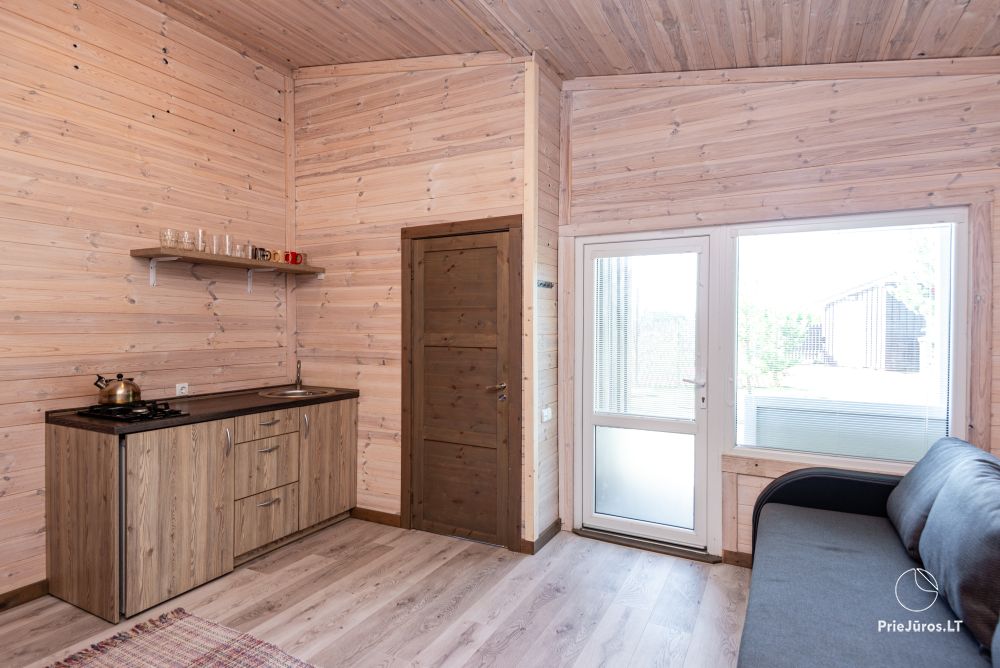 New one and two room wooden houses in Sventoji