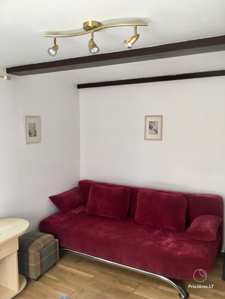 1 and 2 room apartments in Juodkrante (Curonian spit): all amenities, free parking, Wi-Fi, arbor