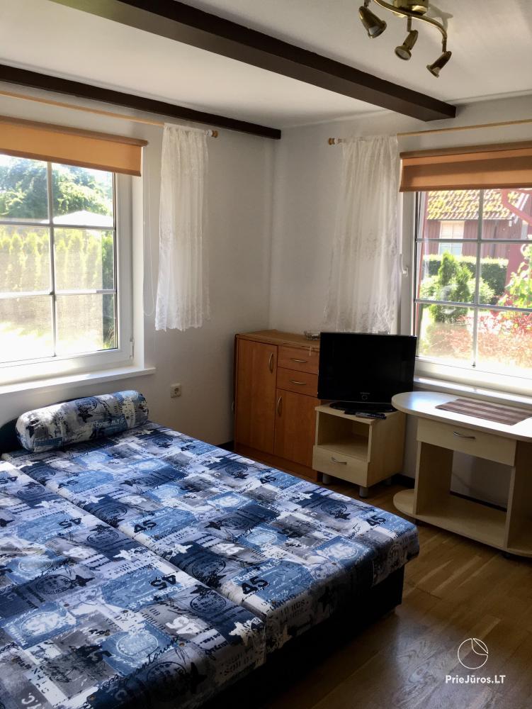 1 and 2 room apartments in Juodkrante (Curonian spit): all amenities, free parking, Wi-Fi, arbor
