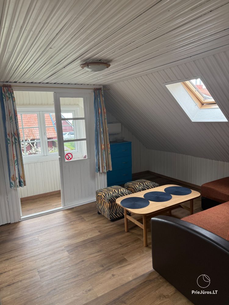 1 and 2 room apartments in Juodkrante (Curonian spit): all amenities, free parking, Wi-Fi, arbor