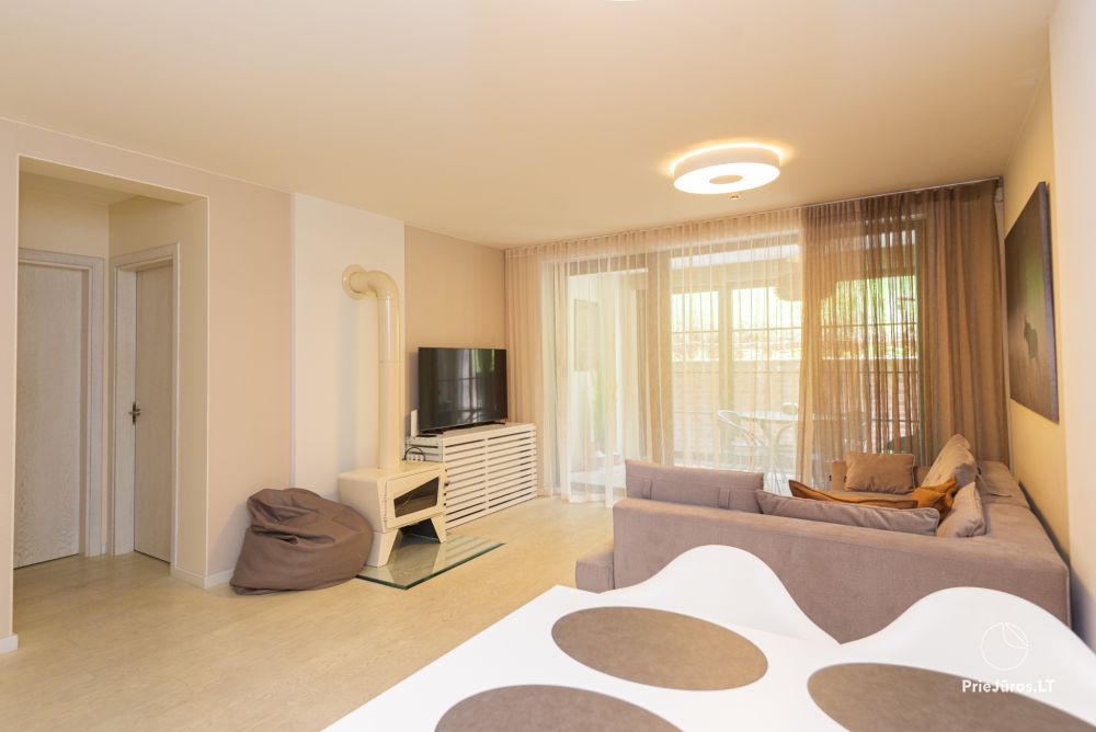 New spacious apartment Nidos Vilnelė with terrace and free parking place in Nida