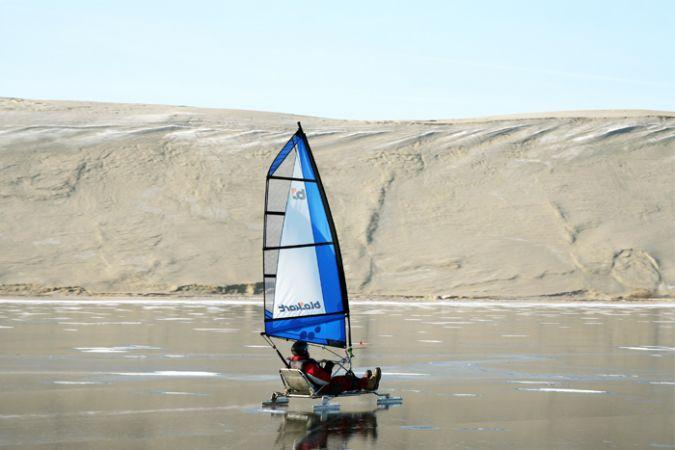 Blokart Ice-sailing in Curonian Spit in Lithuania