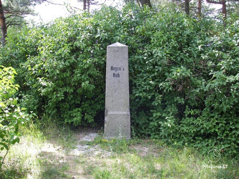 Monument to Ludwig Hagen in Curonian spit