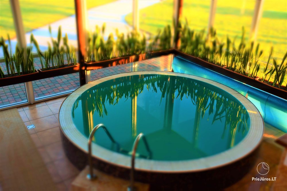 Bathhouse with hall, heated swimming-pool, rooms for stay in homestead near Klaipeda region Zupe - 1