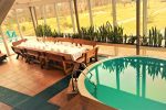 Bathhouse with hall, heated swimming-pool, rooms for stay in homestead near Klaipeda region Zupe - 2