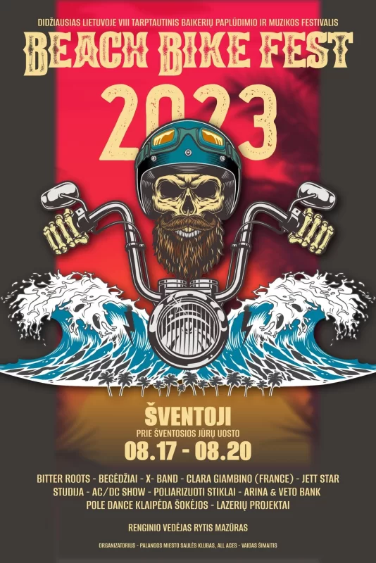 BEACH BIKE FEST 2023 in Sventoji, Lithuania. August 17-20
