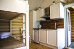 Log cabins. Off-season - from 125 to 132 EUR / night. In season - from 145 to 152 EUR / night.